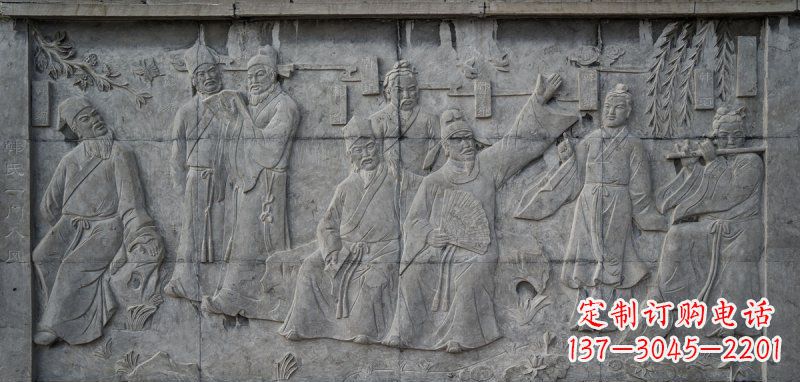 韓式一門古代人物石浮雕