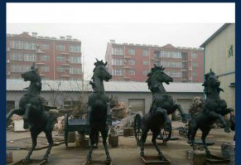 廣場銅雕立式飛馬動物雕塑