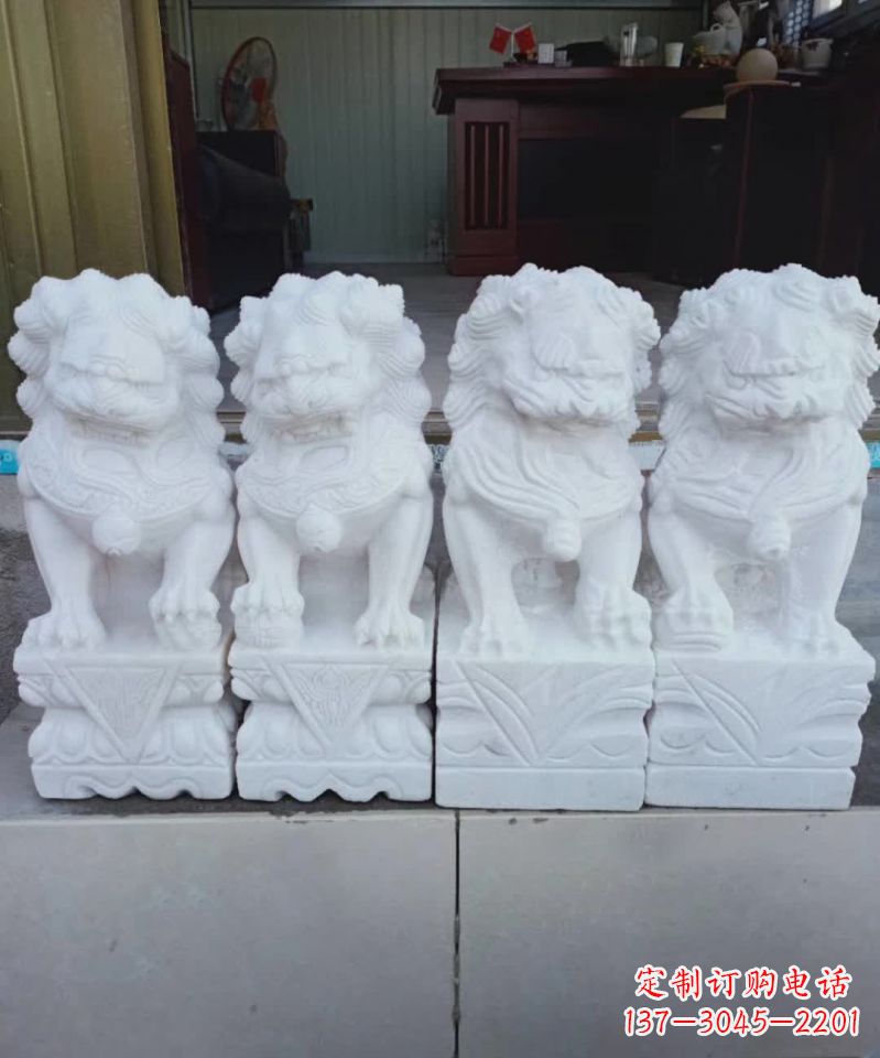 漢白玉雕塑 - 漢白玉/獅子 漢白玉雕塑 - 漢白玉/獅子