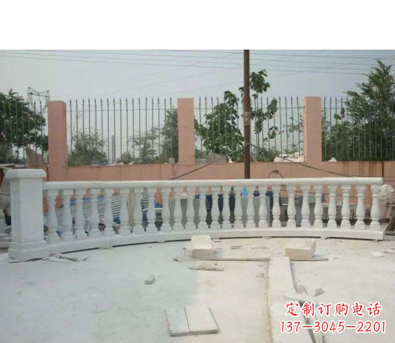 漢白玉石欄桿雕塑