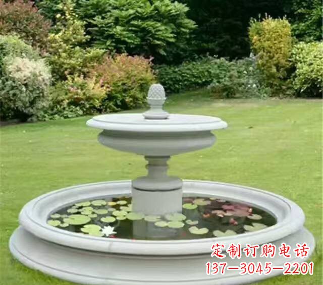 漢白玉雕塑 - 漢白玉/雙層/噴泉 漢白玉雕塑 - 漢白玉/雙層/噴泉