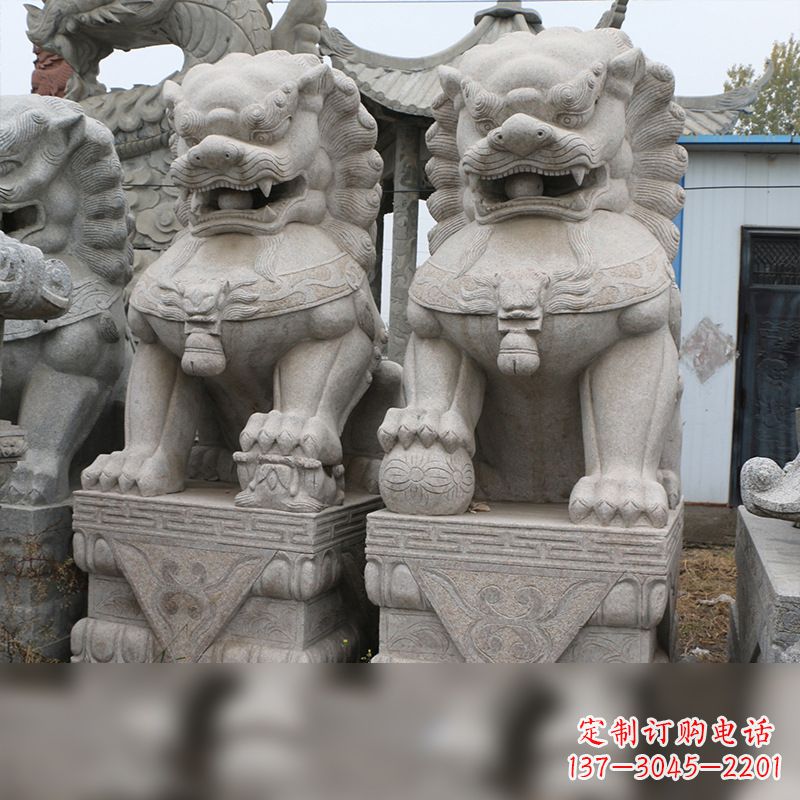 漢白玉天安門石獅子