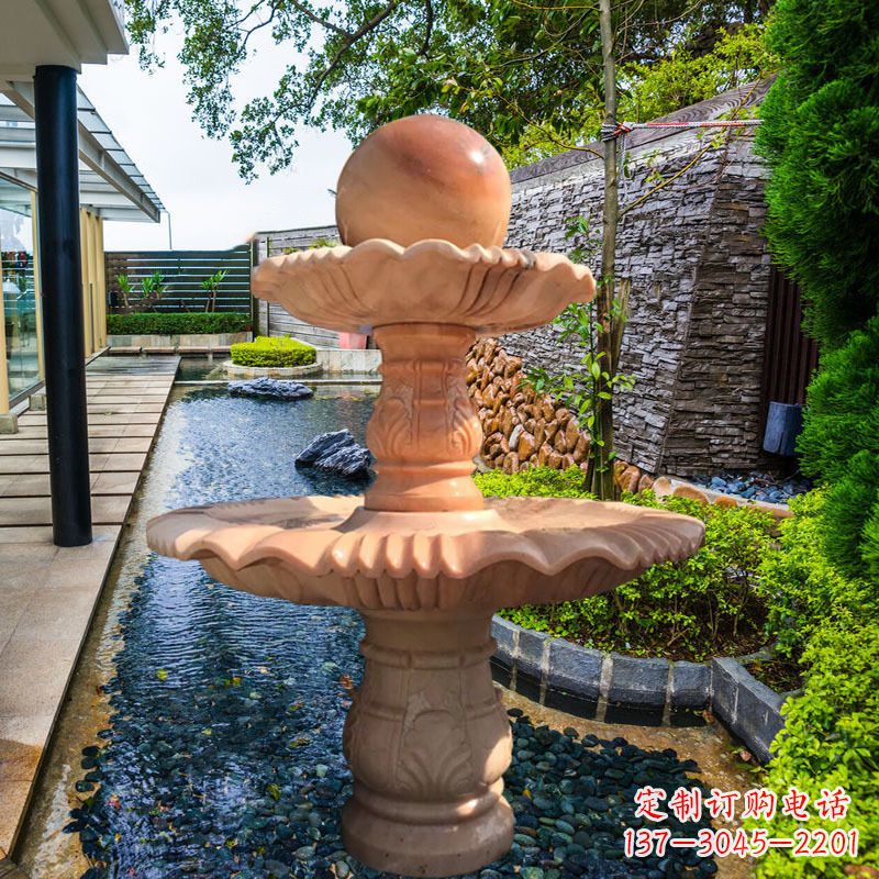 花崗巖石雕風水球圖片