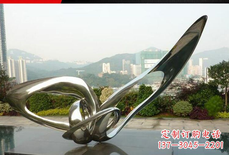 花園不銹鋼飛翔景觀雕塑