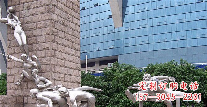 不銹鋼運動員人物雕塑