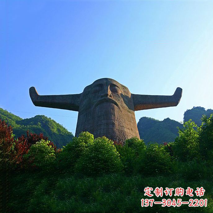 景區景點大型神農頭像雕塑