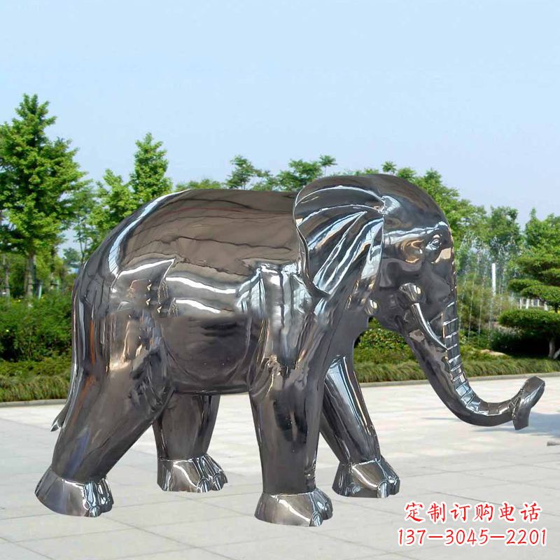 鏡面不銹鋼大象雕塑，令人驚嘆的藝術品