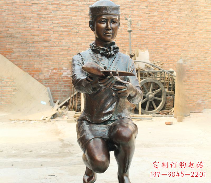 空姐 人物景觀銅雕