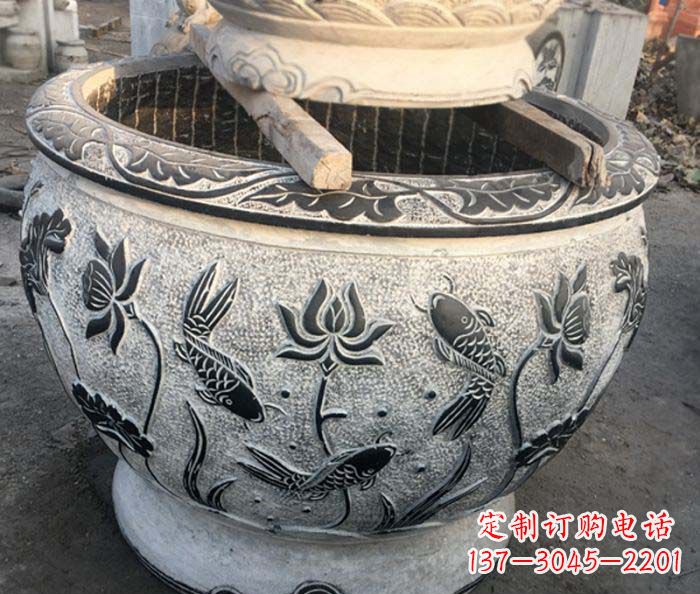 水缸雕塑 - 連年/有余/浮雕/仿古/水缸 水缸雕塑 - 連年/有余/浮雕/仿古/水缸