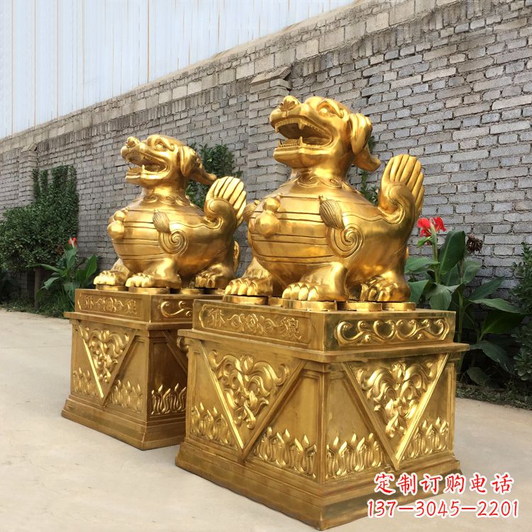 鎏金鎮(zhèn)宅貔貅神獸動物銅雕