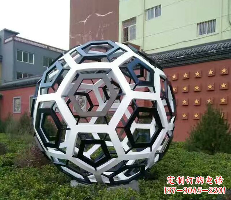 中領雕塑定制足球公園不銹鋼雕塑