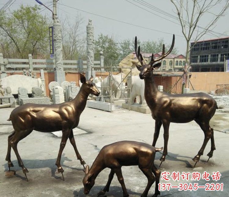 鹿動物銅雕 (2) 鹿動物銅雕 (2)