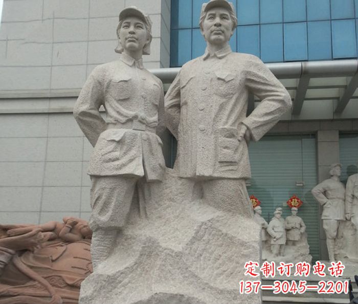 賀子珍雕塑 - 毛澤東/賀子珍/石雕 賀子珍雕塑 - 毛澤東/賀子珍/石雕