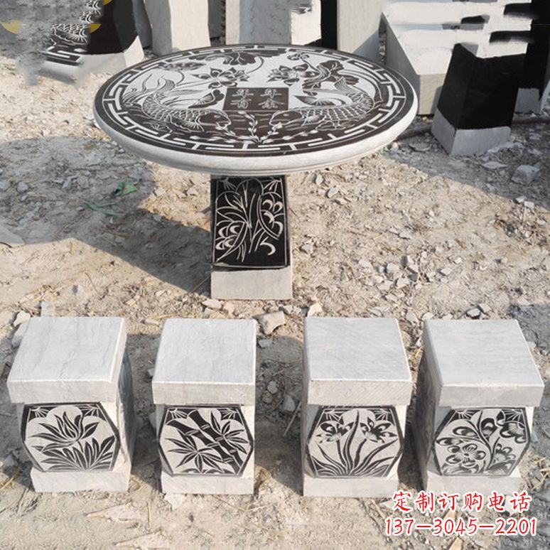 梅蘭雕塑 - 梅蘭/古方/石桌凳 梅蘭雕塑 - 梅蘭/古方/石桌凳