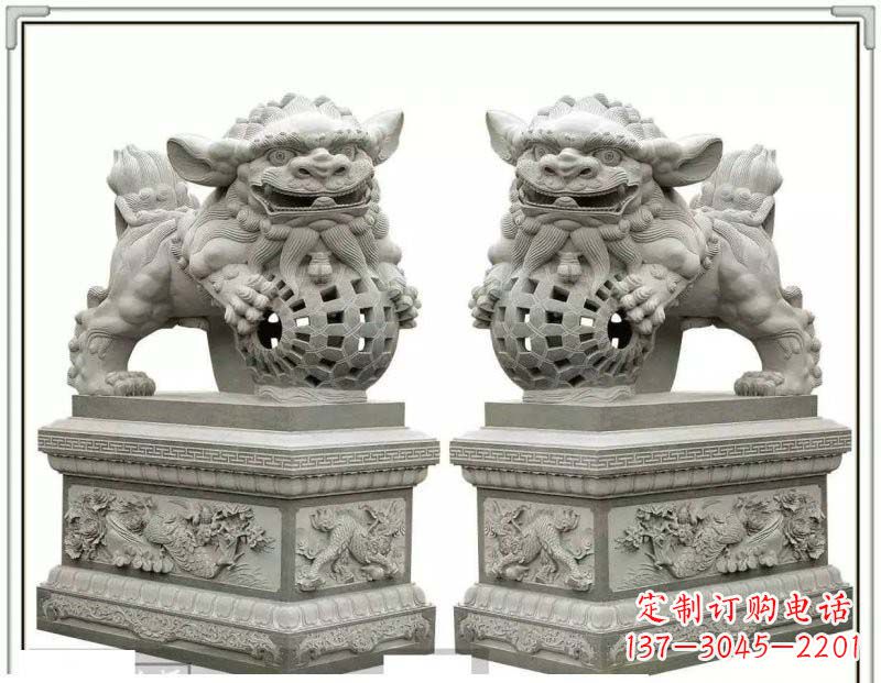 門(mén)口南方獅子石雕