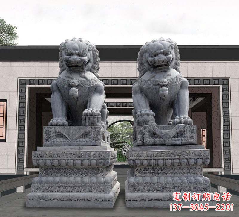 青石雕塑 - 門口/青石/傳統/獅子/石雕 青石雕塑 - 門口/青石/傳統/獅子/石雕