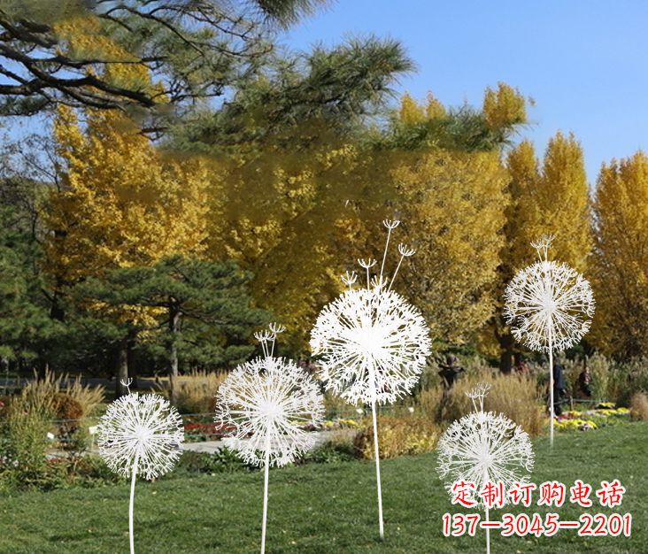 中領雕塑：精美不銹鋼蒲公英雕塑