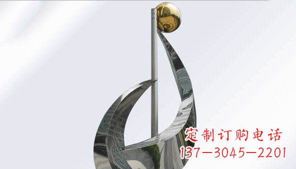企業不銹鋼抽象雕塑 (4)