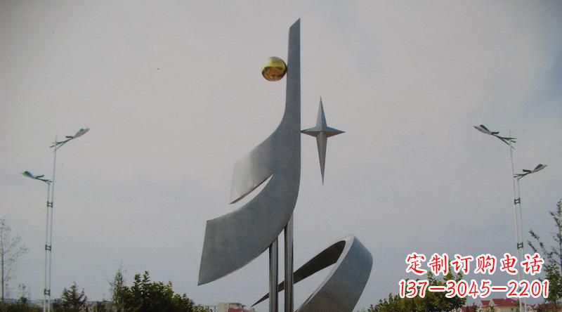 企業不銹鋼抽象崛起雕塑