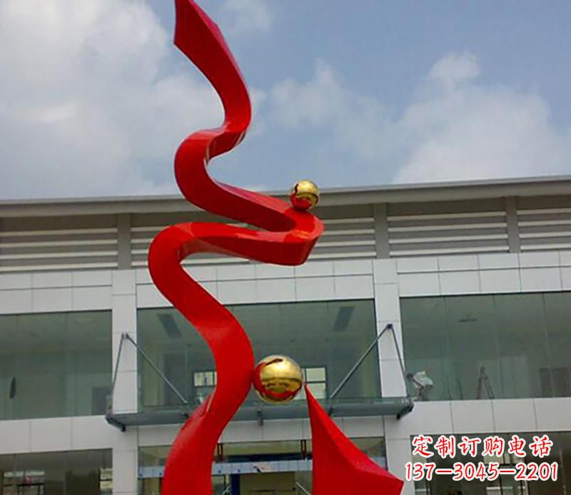 企業不銹鋼飛翔景觀擺件雕塑