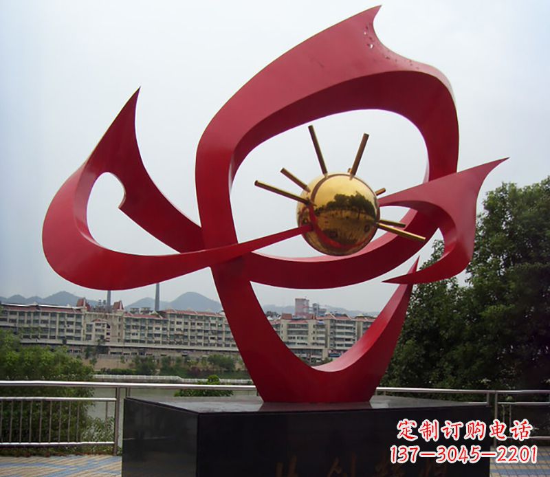 企業不銹鋼共創輝煌雕塑