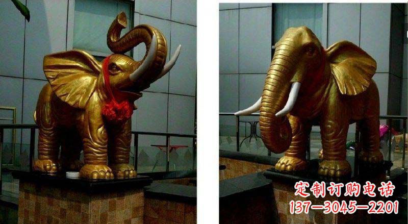 企業大象動物銅雕