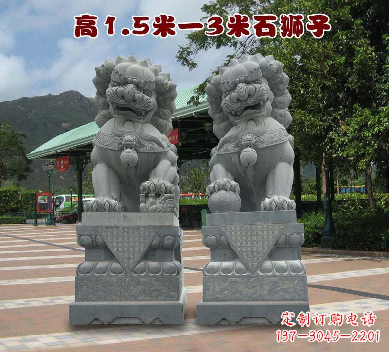 青石仿古北京獅雕塑