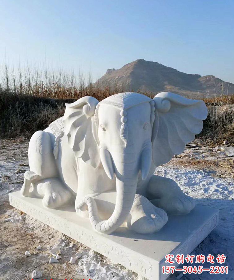 清明上墳大象的石雕