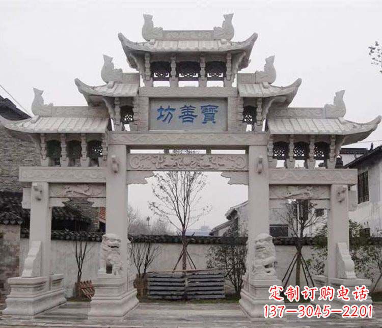 三門石牌坊石雕