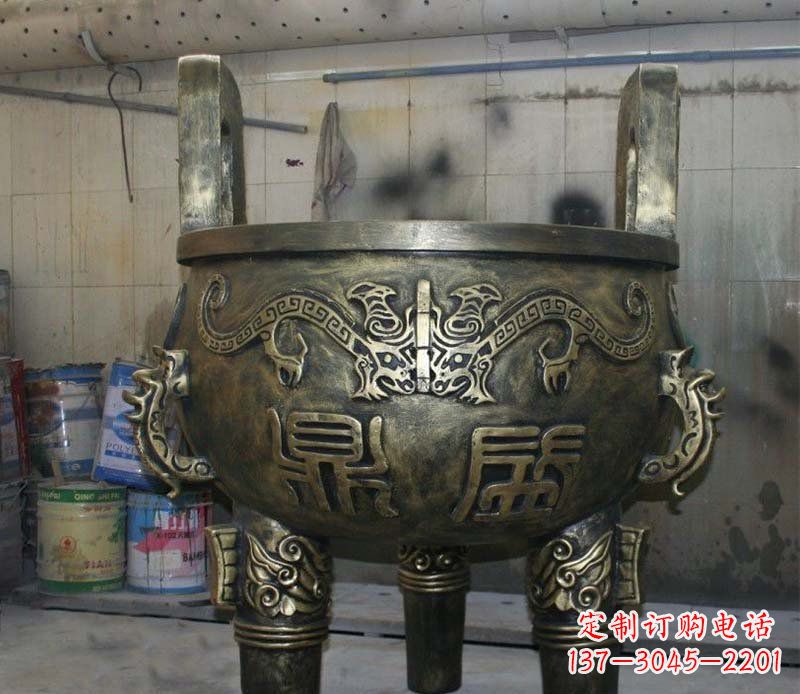 三足鼎銅鼎銅雕 三足鼎銅鼎銅雕