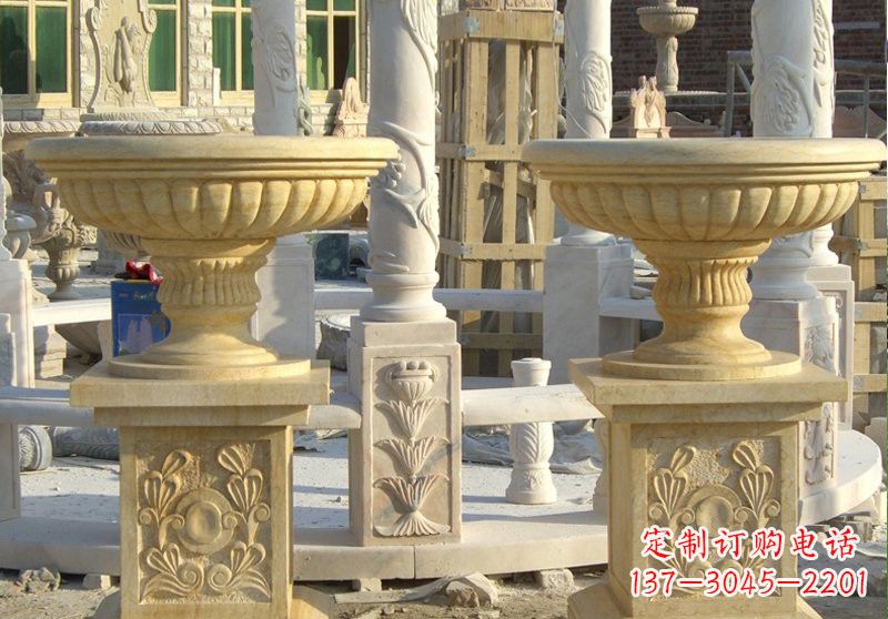 砂巖別墅花盆雕塑