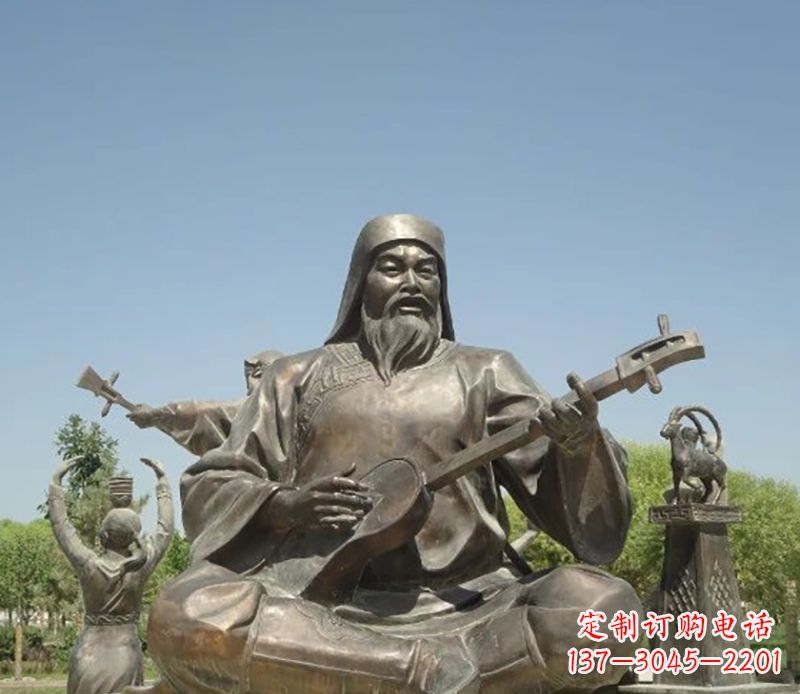 少數民族公園人物銅雕