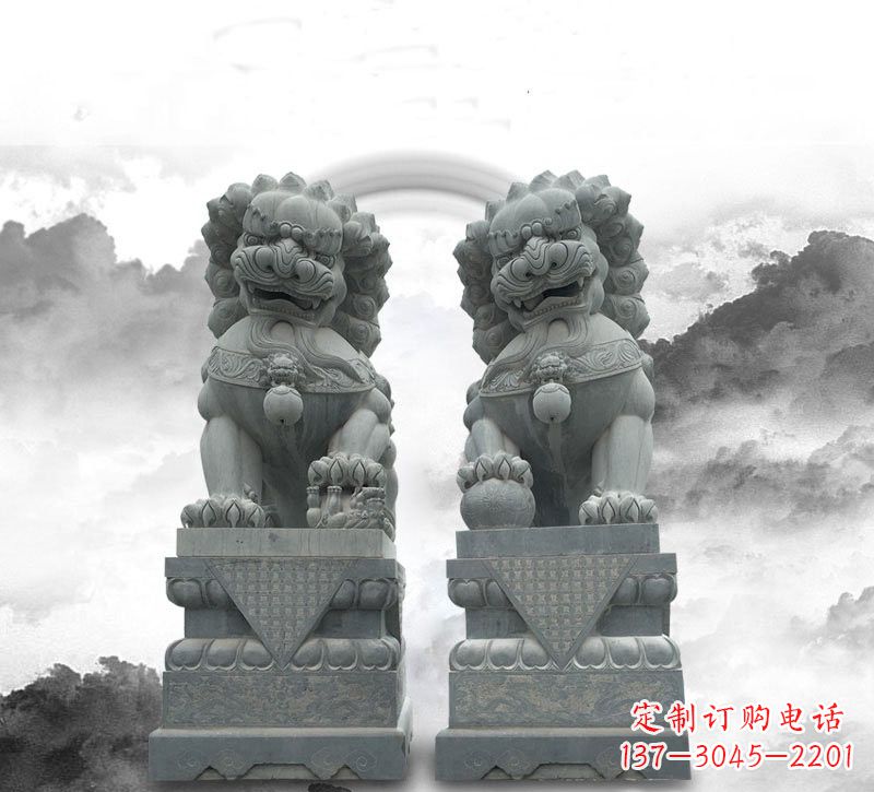 石雕大理石獅子雕刻