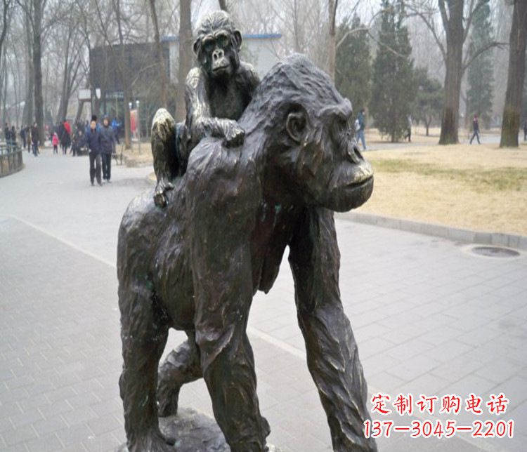 石雕動物猩猩雕塑