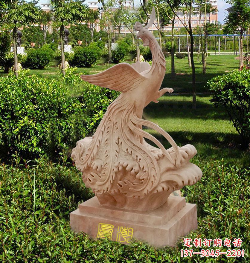 鳳凰雕塑 - 石雕/鳳凰/吉祥/公園/祥瑞 鳳凰雕塑 - 石雕/鳳凰/吉祥/公園/祥瑞