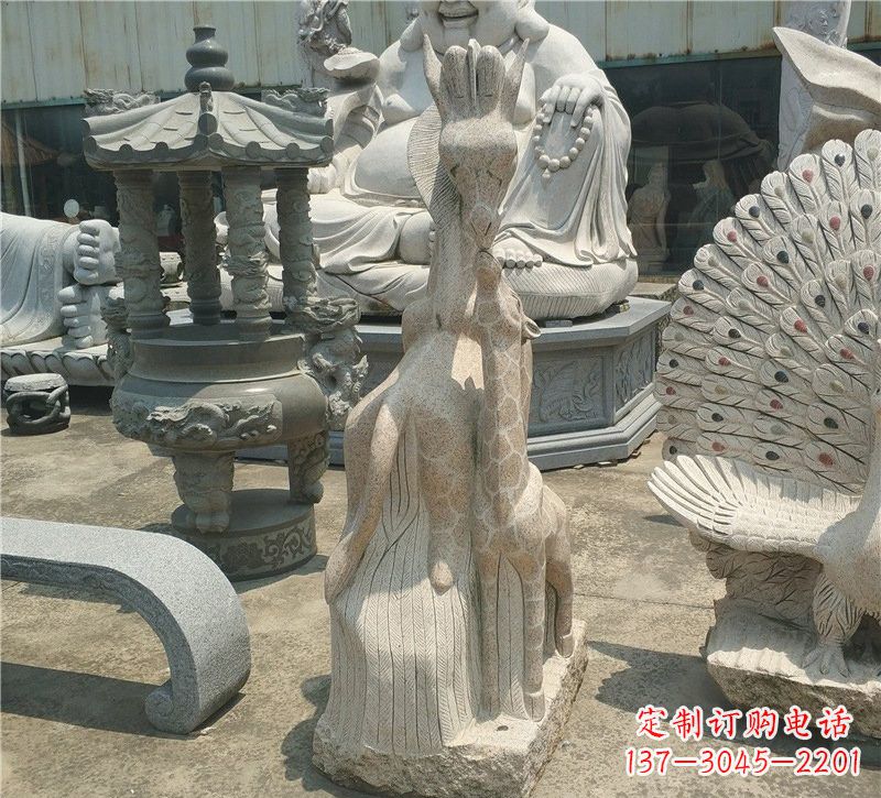 石雕公園母子長頸鹿