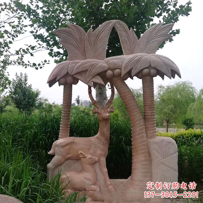 石雕鹿景觀