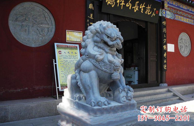 石獅子寺廟門口石雕 石獅子寺廟門口石雕