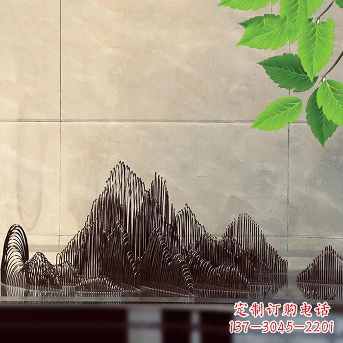 水景水池不銹鋼假山雕塑