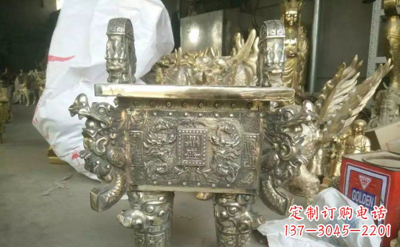 四方鼎鑄銅鼎銅雕