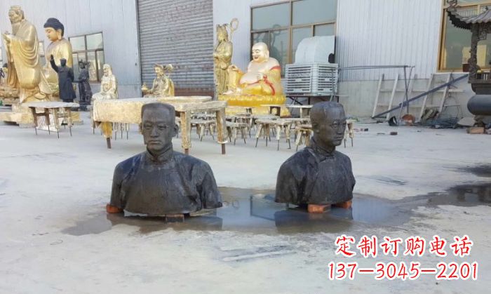 陶行知半身像銅雕