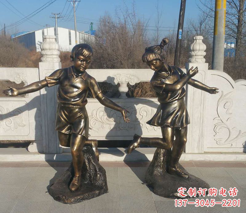 踢毽子/兒童/銅雕-踢毽子的兒童銅雕 踢毽子/兒童/銅雕-踢毽子的兒童銅雕