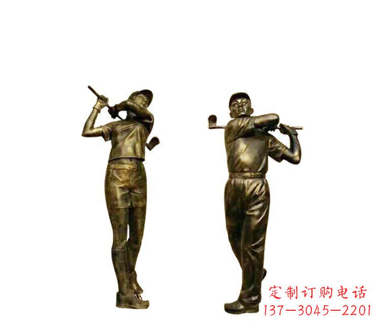 銅雕/高爾夫球/人物-銅雕打高爾夫球人物雕塑 銅雕/高爾夫球/人物-銅雕打高爾夫球人物雕塑
