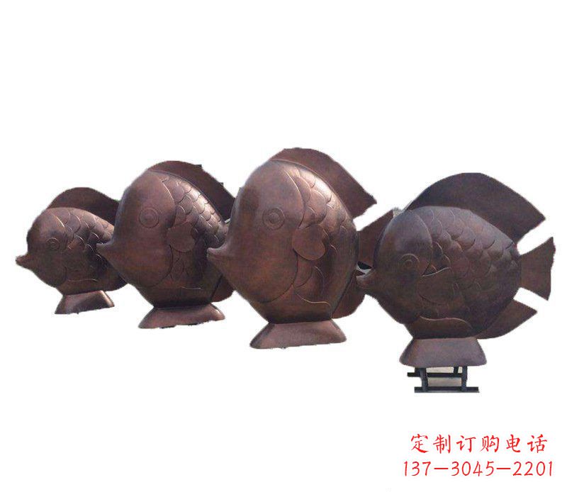 銅雕戶外景觀魚雕塑擺件