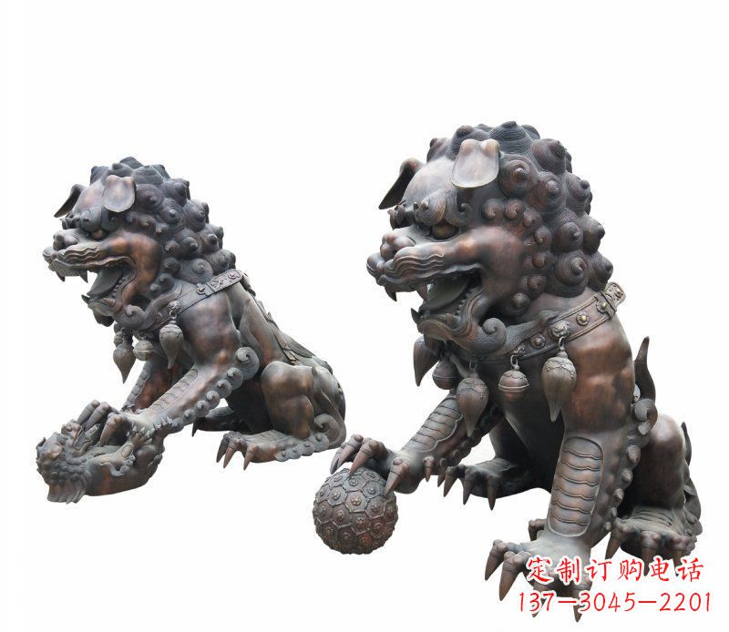 銅雕酒店鎮宅招財麒麟雕塑