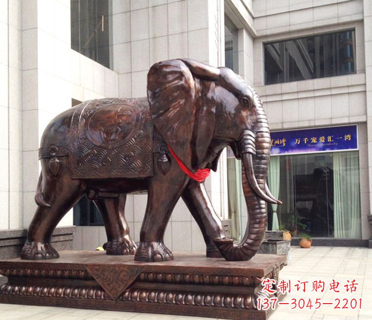 銅雕企業(yè)招財(cái)大象
