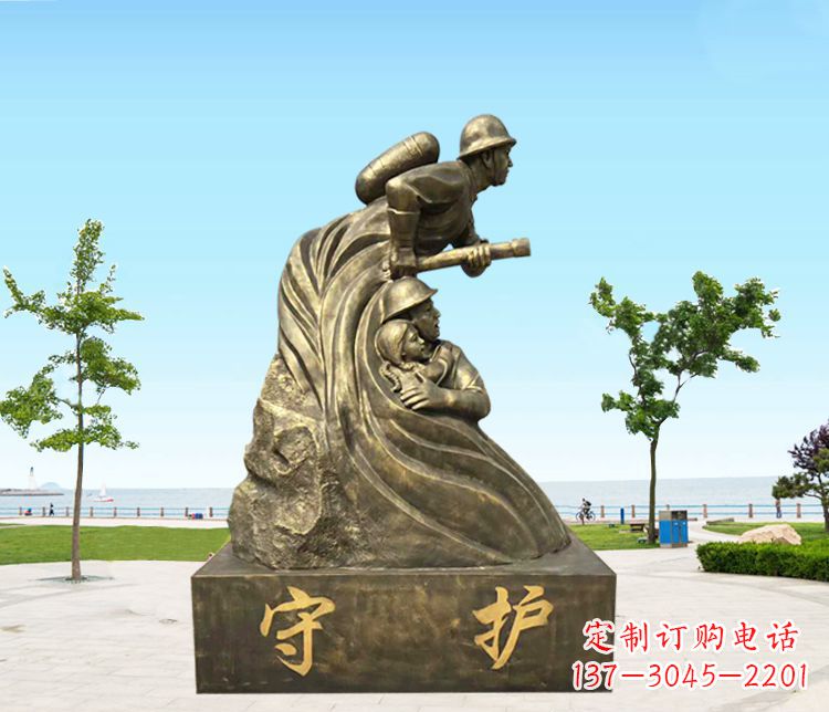 銅雕/消防員/守護-銅雕消防員守護雕塑 銅雕/消防員/守護-銅雕消防員守護雕塑