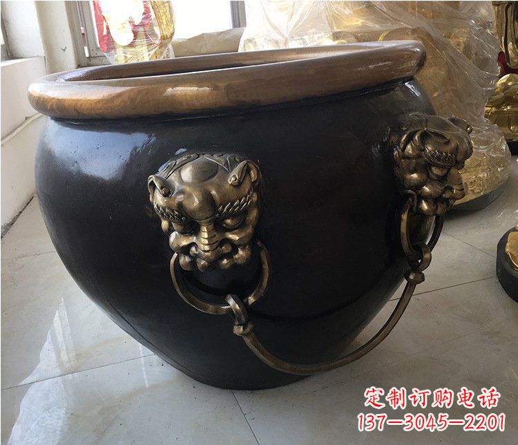 荷花雕塑 - 銅雕/圓形/荷花/水缸 荷花雕塑 - 銅雕/圓形/荷花/水缸