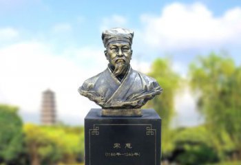 宋慈玻璃鋼仿銅頭像雕塑-醫院醫學院著名人物半身像