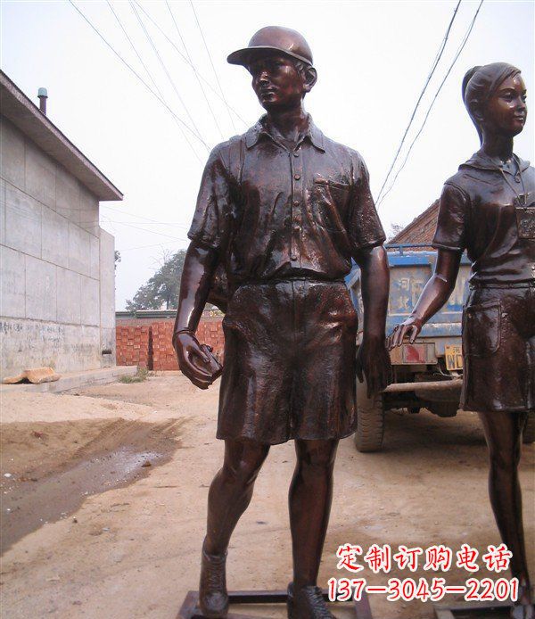 現代廣場人物銅雕 (2)